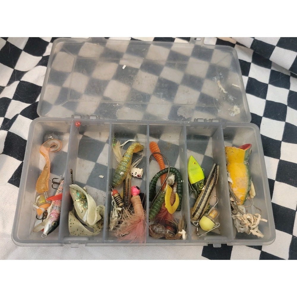 Mixed Fishing‎ Lure Lot | Crankbaits Jigs Soft Plastics | Sold As Found